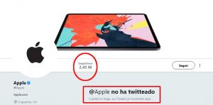 Canal de Apple en Twitter