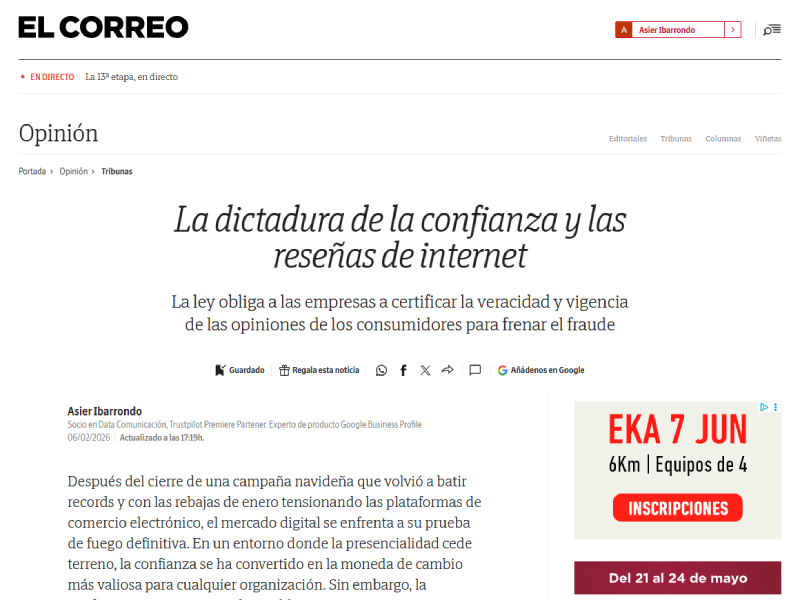 Asier Ibarrondo en El Correo
