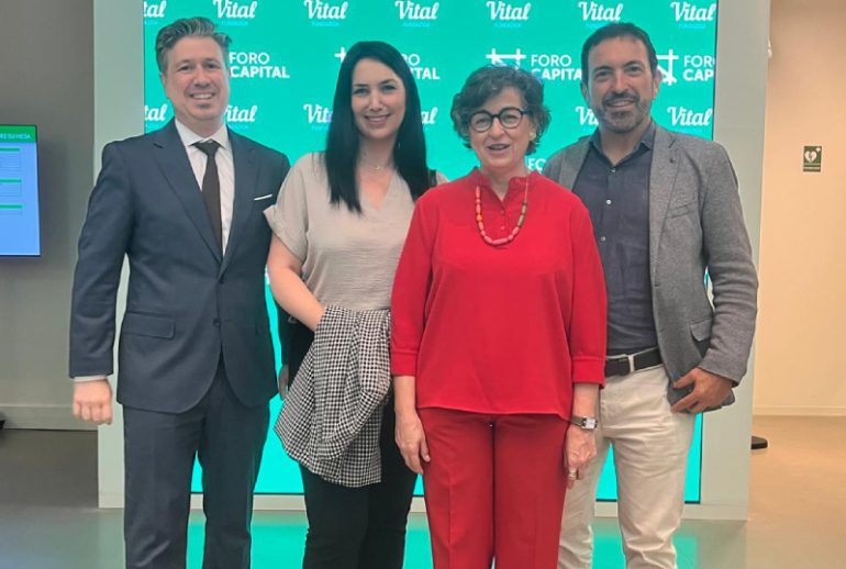 De izquierda a derecha, Alberto Vigón, Anabella Costa, Arancha González Laya y Asier Ibarrondo