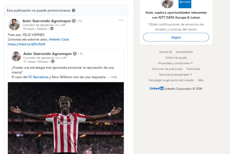 Post de LinkedIn con Mucho éxito